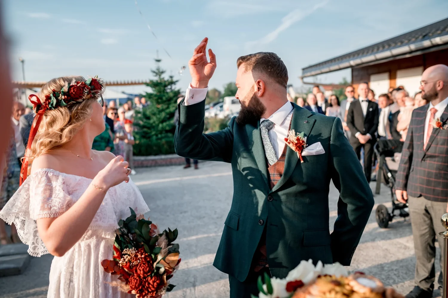 Letni namiot weselny w Pałacyku Fantazja w Sięciaszce udekorowany w stylu boho